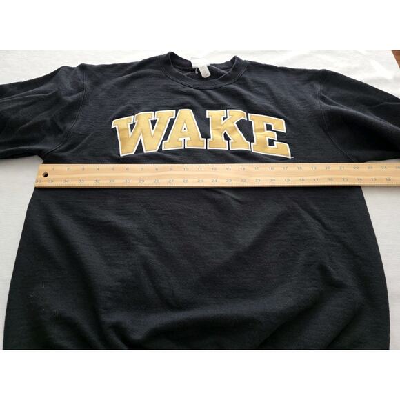 Wake Forest University Sweatshirt M Men’s Adult Champion Eco Black Fleece Lined - Picture 9 of 12